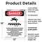 Signmission Portrait Rotating Auger Inside This Danger Sign, Plastic, 12in W x 18in L, 2PK OS-2PACK-DS-P-1218-V-2437 - alternate 5